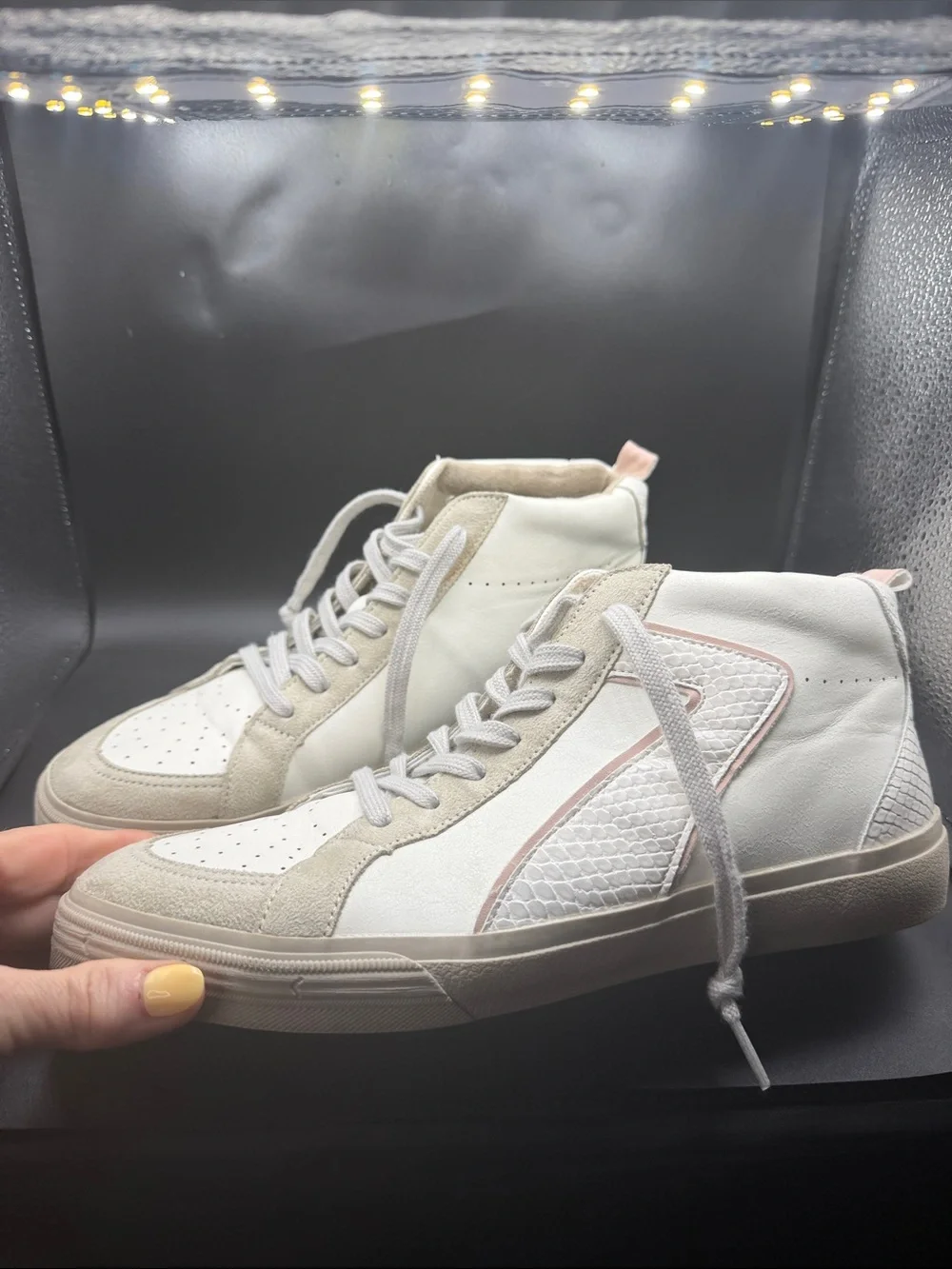 Shu Shop High Top Samantha Shoes Sandy Bonr Snake